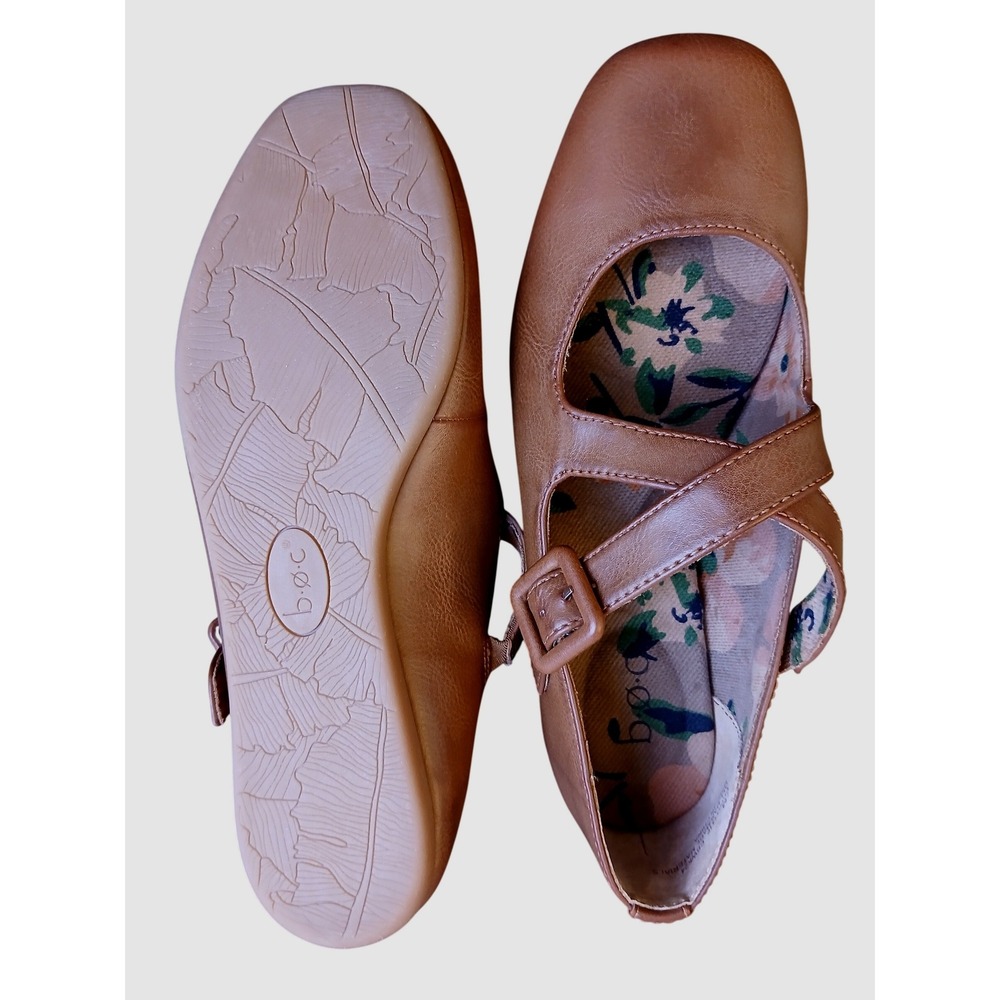 b.o.c. Women Tan Brown Crisscross Mary Jane Flats Square Toe BC0044416 Size 7M - Picture 9 of 9